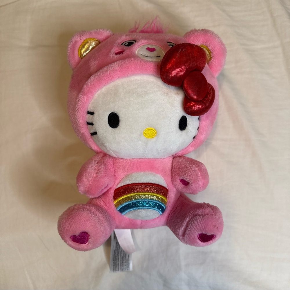 Hello Kitty and Friends Care Bears Hello Kitty Cheer Bear 8" Plush